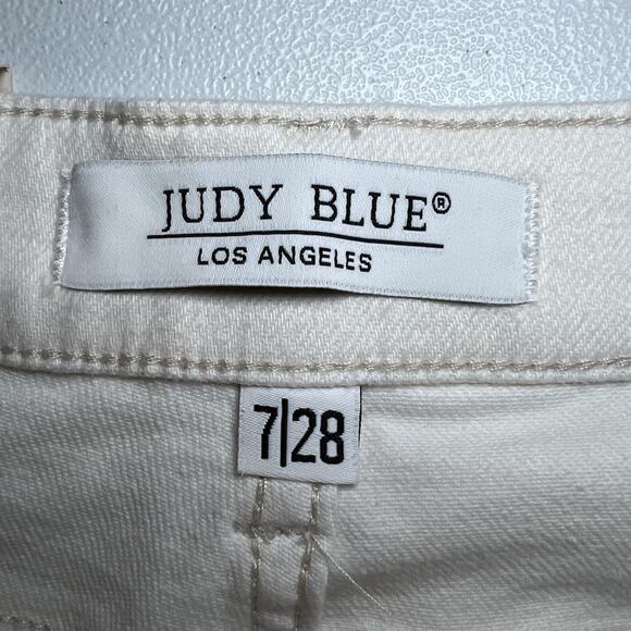 Judy Blue High Waist Wide Leg Crop Denim Stretch Jeans Women’s Size 7/28 NWT - Picture 4 of 9